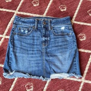 American Eagle Outfitters Super Stretch X Blue Denim Skirt